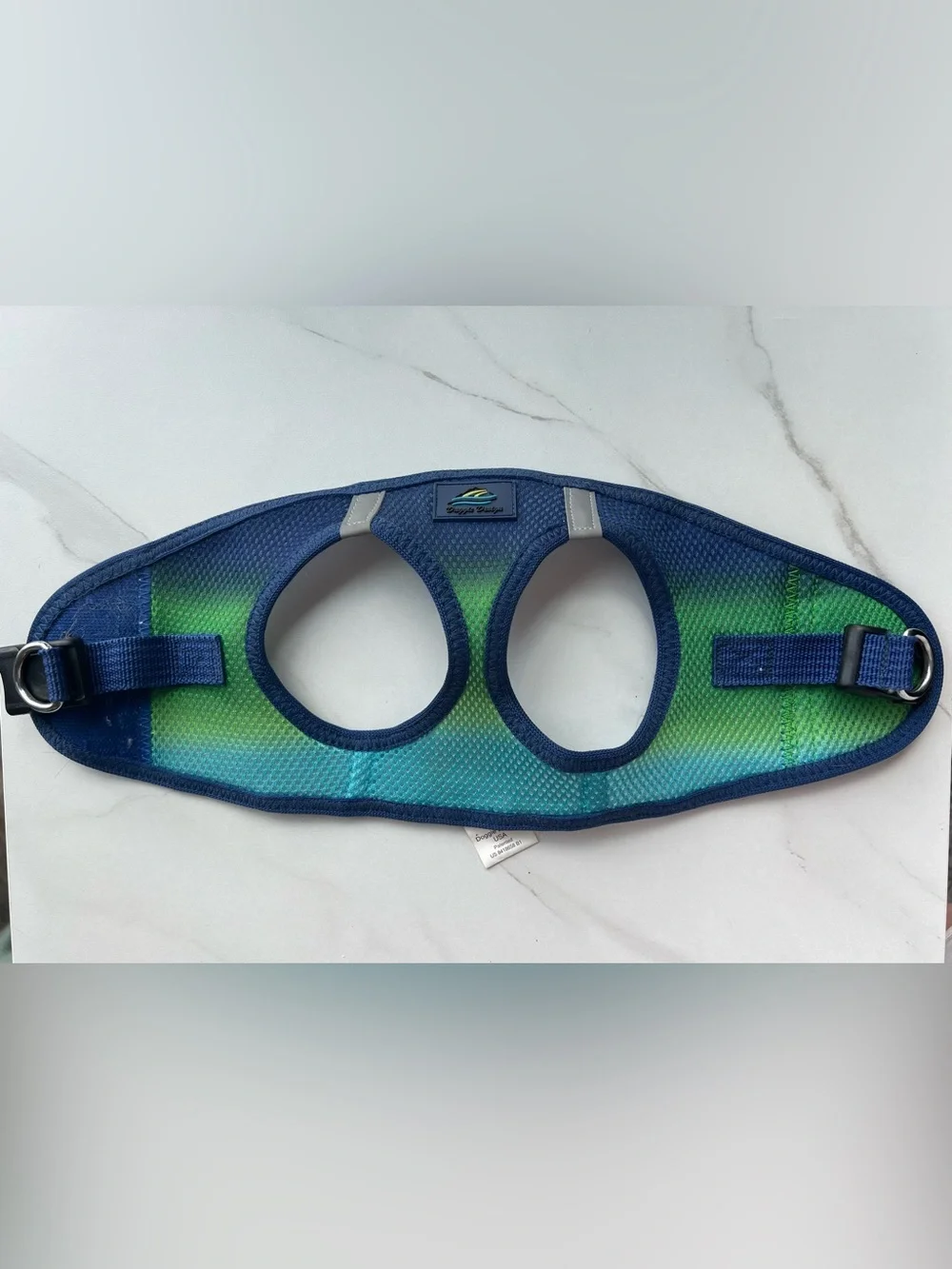 Doggy Design Mesh Dog Harness in Teal & Navy